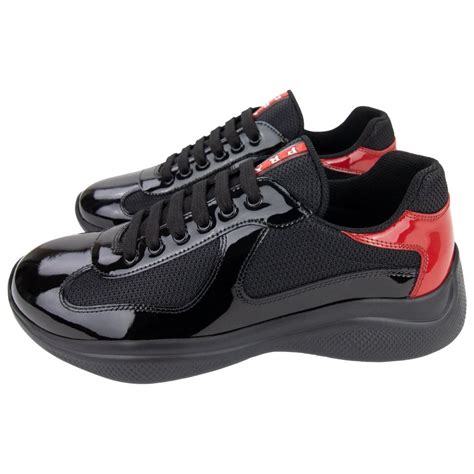 prada red and black sneakers|prada red sole shoes.